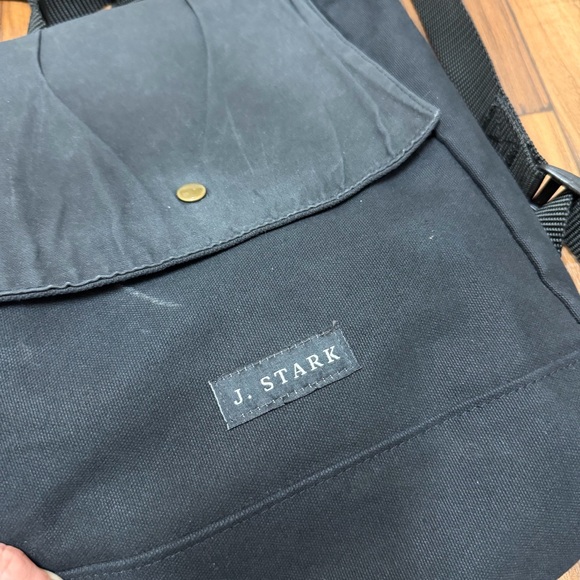 J.Stark Sentinel Backpack Waxed Canvas Flap Bag Black Made in USA - Picture 2 of 8